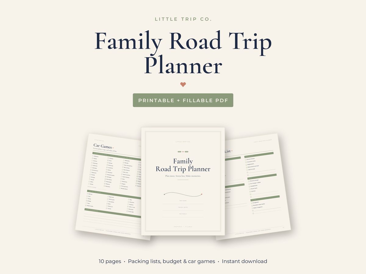 Family Road Trip Planner printable by Little Trip Co.