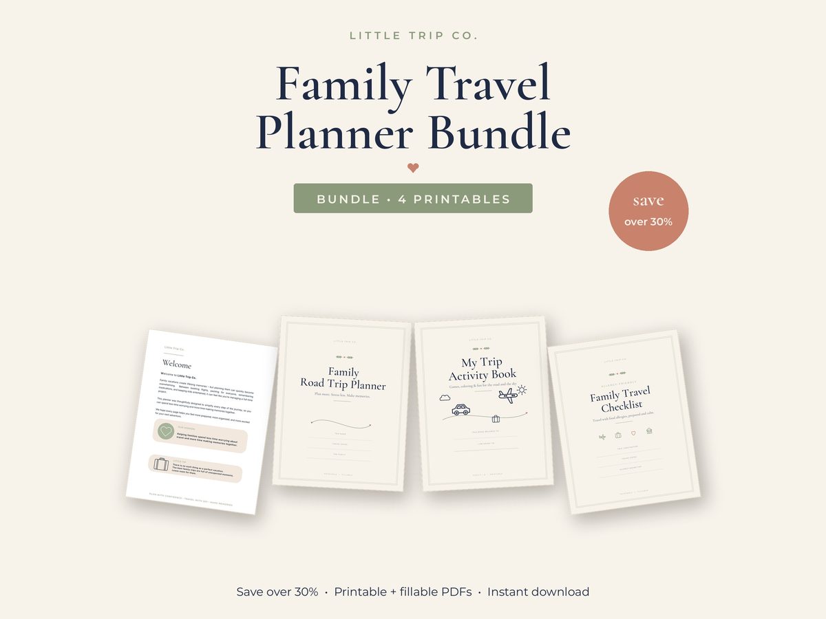 Family Travel Planner Bundle printable by Little Trip Co.