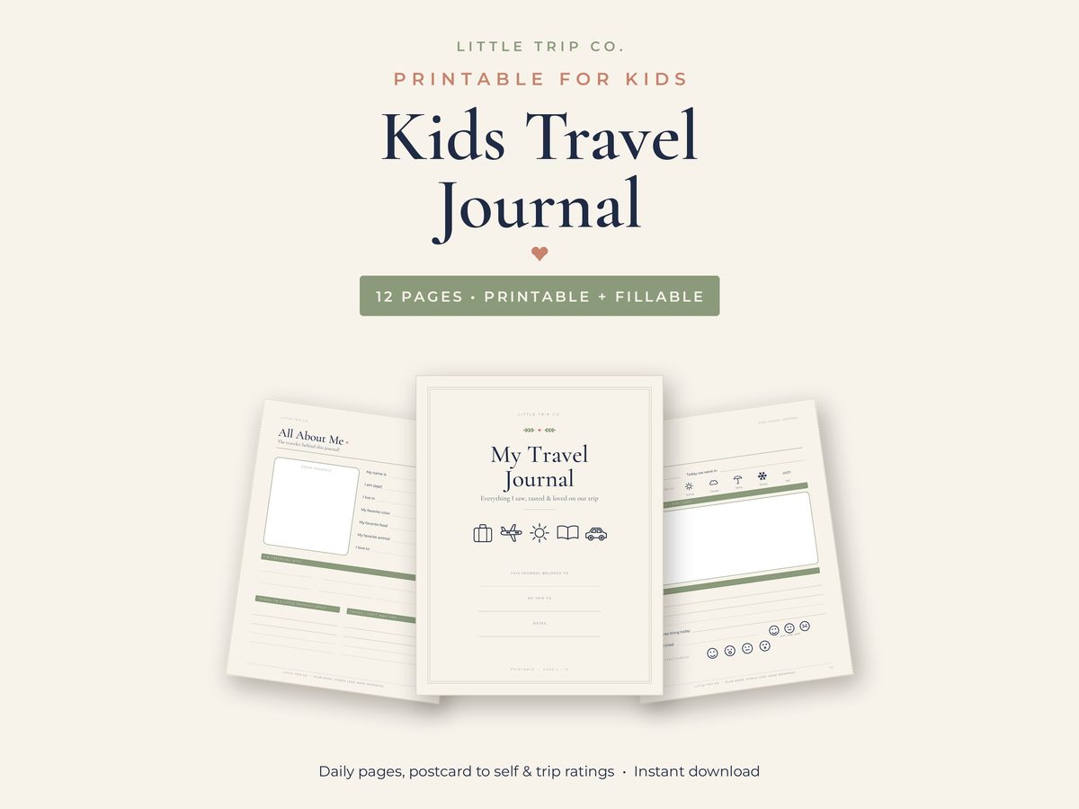 Kids Travel Journal printable by Little Trip Co.